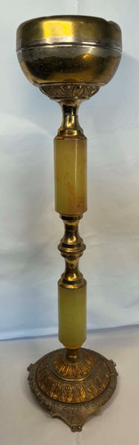 Vintage brass metal onyx - vintage, brass,