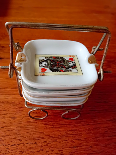 Set ceramic playing card - 4,