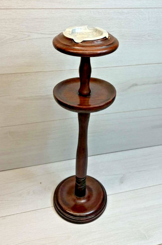 Vintage turned oak smokers - oak,