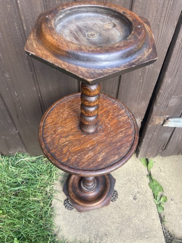 Antique oak stand - antique,