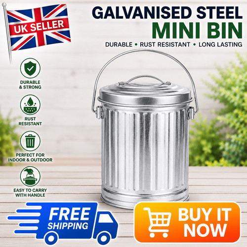 Galvanized ashtray bin - ashtray, outdoor