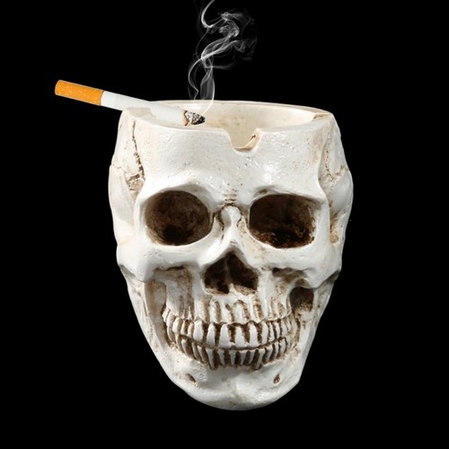 Resin skull ashtray gothic - skull,