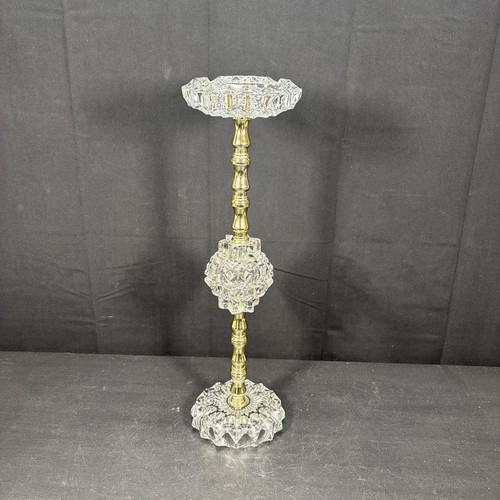 Glass standing ashtray retro - glass,