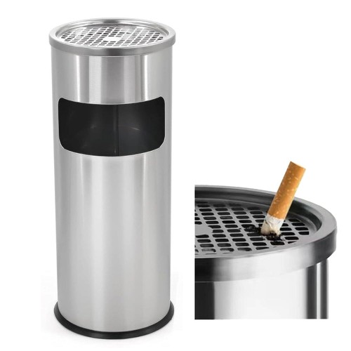 Metal steel cigarette ashtray - steel,