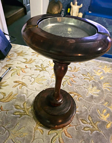 Wooden table top - , pedestal