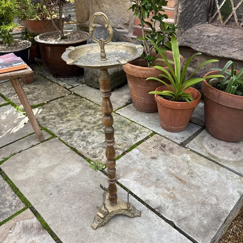 Brass cigarette stand ashtray - cigarette,
