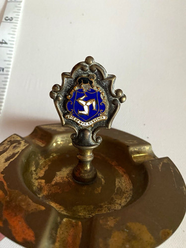 Brass souvenir ashtray - ashtray, with
