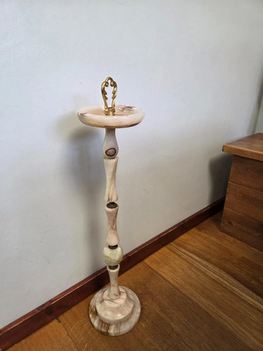 Vintage tall ashtray brass and - vintage,