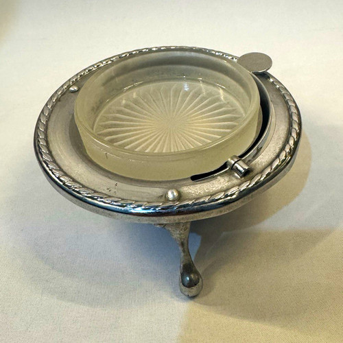Vintage glass insert ashtray - glass,